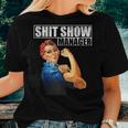 Vintage SHIT Show Manager Mom Boss Supervisor Women T-shirt Gifts for Her