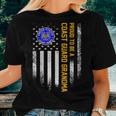 Vintage Usa American Flag Proud To Be A Coast Guard Grandma For Grandma Women T-shirt Gifts for Her