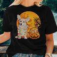 Welsh Corgi Mummy Dog Lover Cute Halloween Candy Basket Women T-shirt Gifts for Her