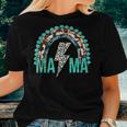 Western Cowhide Leopard Turquoise Rainbow Cowgirl Rodeo Mama Women T-shirt Gifts for Her