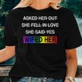 Wifed Her Lgbtq Romantic Lesbian Couples Wedding Day Women T-shirt Gifts for Her