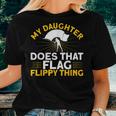 Winter Color Guard Mom Dad My Daughter Does That Flag Women T-shirt Gifts for Her