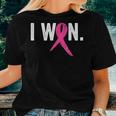 I Won Breast Cancer Awareness Support Pink Ribbon Women T-shirt Gifts for Her
