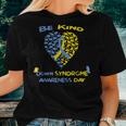 World Down Syndrome Day Awareness We Wear Blue And Yellow Women T-shirt Gifts for Her
