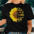 In A World Full Of Grandmas Be Meme Sunflower Women T-shirt Gifts for Her
