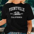 Yountville California Ca Vintage State Athletic Style Women T-shirt Gifts for Her