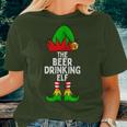 Beer Drinking Elf Matching Family Christmas Women T-shirt Gifts for Her