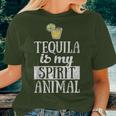 Christmas Tequila Drinking Tequila Is My Spirit Animal Women T-shirt Gifts for Her
