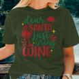 Dear Santa Just Bring Wine Santa Christmas Women T-shirt Gifts for Her