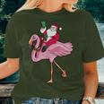 Christmas In July Santa Claus Flamingo Summer Women T-shirt Gifts for Her