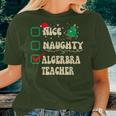 Nice Naughty Algerbra Teacher Santa's Claus Christmas List Women T-shirt Gifts for Her Nice Naughty Algerbra Teacher Santa's Claus Christmas List Women T-shirt Gifts for Her