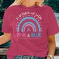 Messy Bun Blue And Pink Pregnancy And Infant Loss Awareness Women T-shirt Gifts for Her