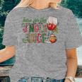 Here For The Jingle Juice Wine Lover Christmas Day Xmas Women T-shirt Gifts for Her