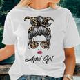 April Girl Classy Mom Life With Leopard Pattern Shades For Women Women T-shirt Gifts for Her