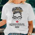 Aquarius Girl Wink Eye Woman Face Wink Eyes Lady Birthday Women T-shirt Gifts for Her