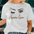 Aquarius Zodiac Birthday Leopard Print For Girls Women Women T-shirt Gifts for Her