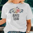 Auntie Squad Floral Flowers Mom Women T-shirt Gifts for Her