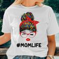 Autism Momlife Messy Bun Sunglasses Bandana Mother Day Women T-shirt Gifts for Her