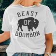 Beast Of Bourbon Drinking Whiskey Bison Buffalo Party Women T-shirt Gifts for Her