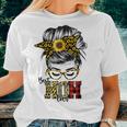 Best Mom Ever Messy Bun Sunflower Womens Women T-shirt Gifts for Her