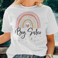 Big Sister Boho Rainbow New Sister Women T-shirt Gifts for Her
