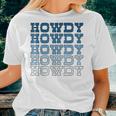 Blue Wild West Western Rodeo Yeehaw Howdy Cowgirl Country Women T-shirt Casual Daily Basic Unisex Tee Gifts for Her