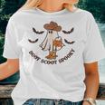 Boot Scoot Spooky Cowboy Ghost Groovy Retro Halloween Women T-shirt Gifts for Her