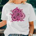 Breast Cancer Awareness Ribbon Sunflower Breast Cancer Women T-shirt Gifts for Her