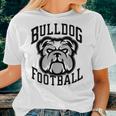Bulldogs Football Game Day Print Mom Dad Black Women T-shirt Gifts for Her