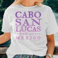Cabo San Lucas Mexico Retro Throwback Pink Girls Women T-shirt Gifts for Her