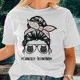 Chantilly-Tiffany Cat Mom Messy Bun Hair Glasses Women T-shirt Gifts for Her