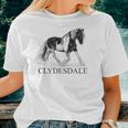 Clydesdale Equestrian Horse Lover Women T-shirt Gifts for Her