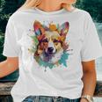 Corgi Mom Dog Lover Colorful Artistic Corgi Owner Women T-shirt Gifts for Her