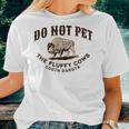 Do Not Pet The Fluffy Cows South Dakota Quote Funny Bison Women T-shirt Short Sleeve Graphic Gifts for Her