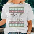 Double Winner Chicken Rat Dog Ugly Christmas Sweater Women T-shirt Gifts for Her