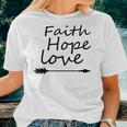 Faith Boho Style Hope Love Boho Arrows Faith Women T-shirt Gifts for Her