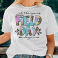 Field Day Let Games Start Begin Leopard Tie Dye Kids Teacher Women T-shirt Gifts for Her