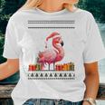 Flamingo Christmas Santa Hat Ugly Christmas Sweater Women T-shirt Gifts for Her