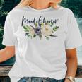 Floral Maid Of Honor Bachelorette Bridal Shower Women T-shirt Gifts for Her