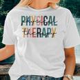Funny Back To School Retro Physical Therapy Teacher Student Women T-shirt Gifts for Her