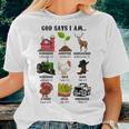 God Says I Am… Farm Animal Christian Believer Western Women T-shirt Gifts for Her