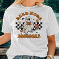 Groovy Halloween Read More Books Cute Boo Read A Book Women T-shirt Gifts for Her