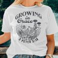 Growing In Grace Bible Scripture Christian Floral Vintage Women T-shirt Gifts for Her