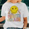 Hello Fourth Grade Funny Smile Face 4Th Grade Back To School Women T-shirt Gifts for Her