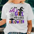Just A Girl Who Loves Halloween Halloween Costume Women T-shirt Gifts for Her