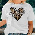 Be Kind Unity Day Orange Anti Bullying Leopard Heart Women T-shirt Gifts for Her