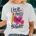 Little Miss 2Nd Grader First Day Of Second Grade Girls Women T-shirt Short Sleeve Graphic Gifts for Her
