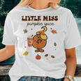 Little Miss Pumpkin Spice Cute Fall Pumpkin Thanksgiving Women T-shirt Gifts for Her