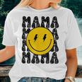 Mama And Dada Smiling Face Bolt Eyes Pregnancy Announcement Women T-shirt Gifts for Her