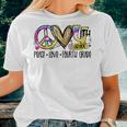 Peace Love Fourth Grade 4Th First Day Of School Team Teacher Women T-shirt Gifts for Her